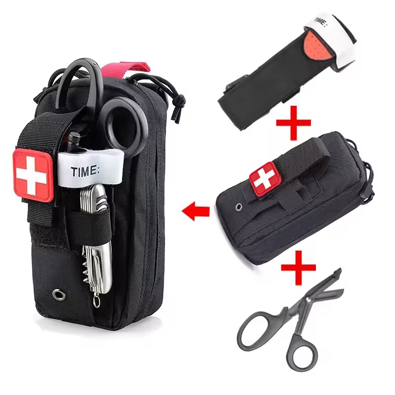 Kit tático militar de primeiros socorros médicos